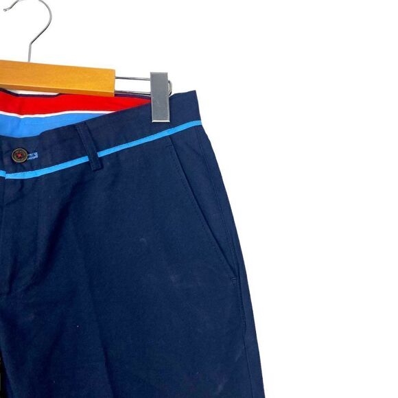 EL GANSO Men's Blue Flat Front Subalpino Chino Trousers Coin Pocket US 30 - Picture 7 of 12